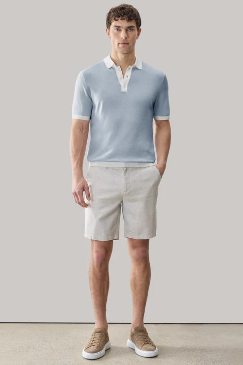 JOREN SWEATER POLO (TEAL) - ROBERT BARAKETT