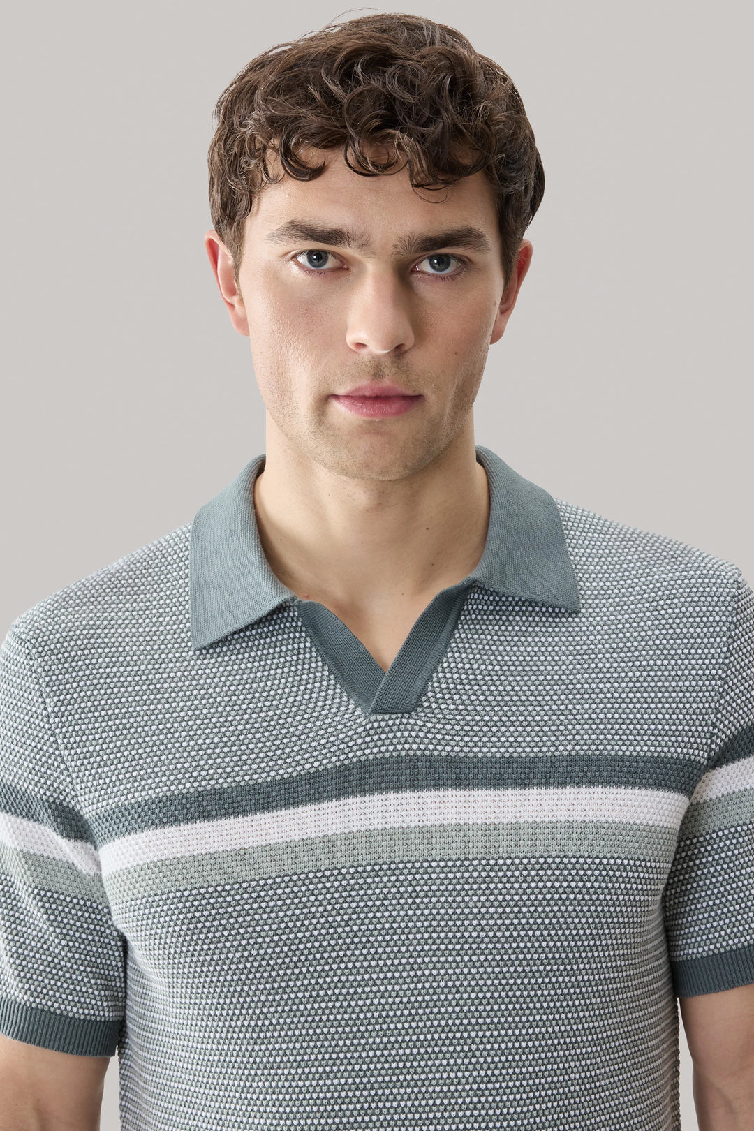ROURKE SWEATER POLO (OLIVE)  - ROBERT BARAKETT