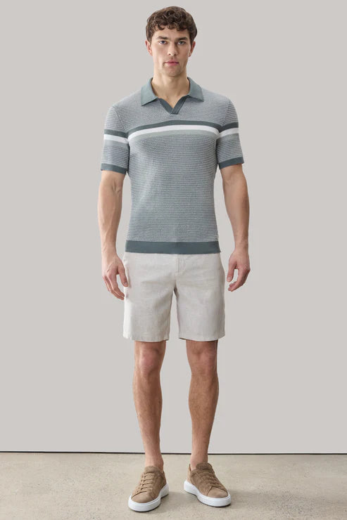 ROURKE SWEATER POLO (OLIVE)  - ROBERT BARAKETT