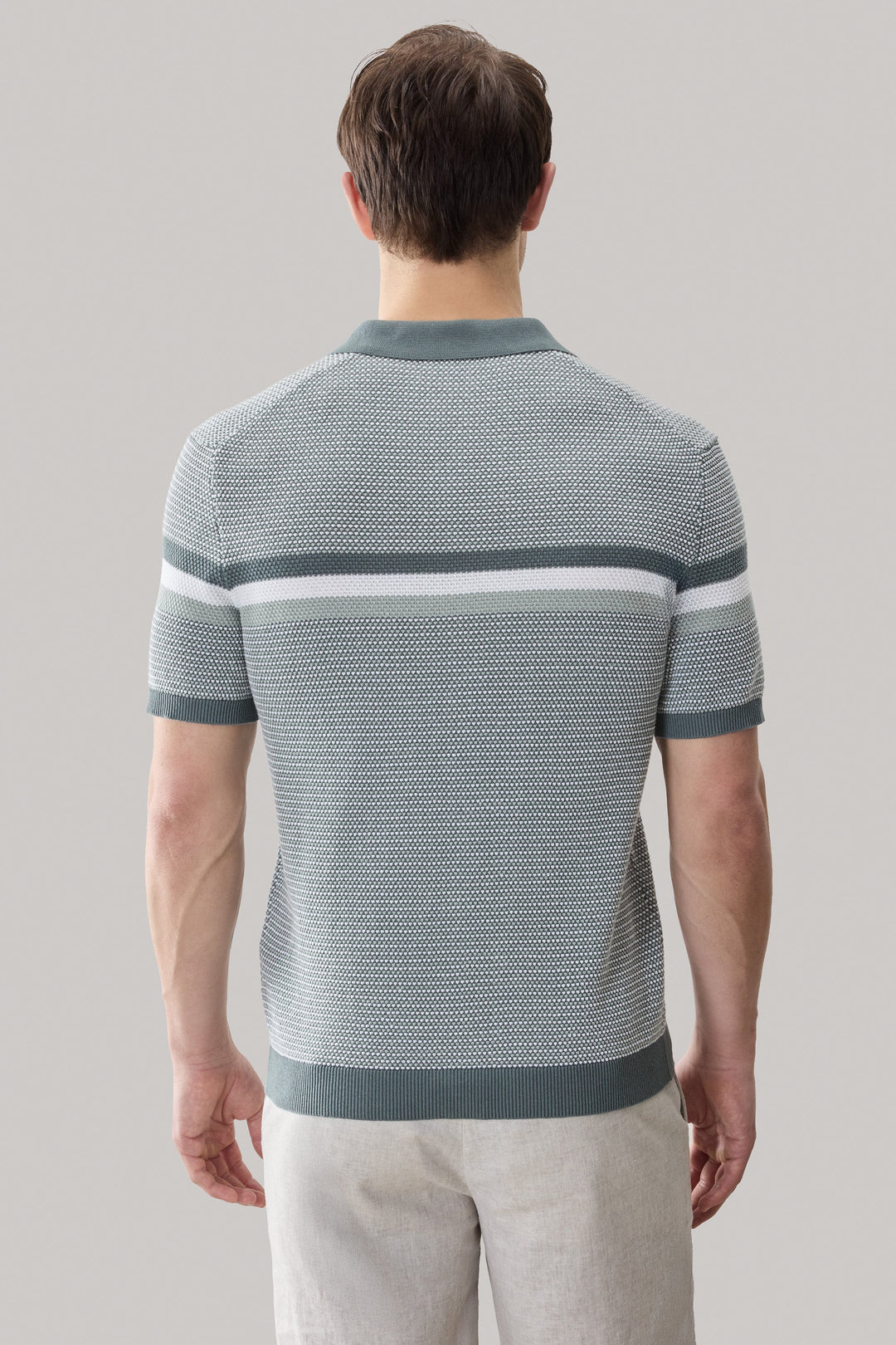 ROURKE SWEATER POLO (OLIVE)  - ROBERT BARAKETT