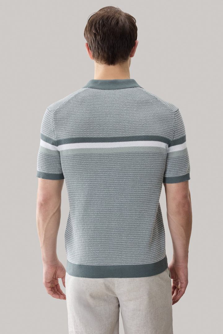ROURKE SWEATER POLO (OLIVE)  - ROBERT BARAKETT