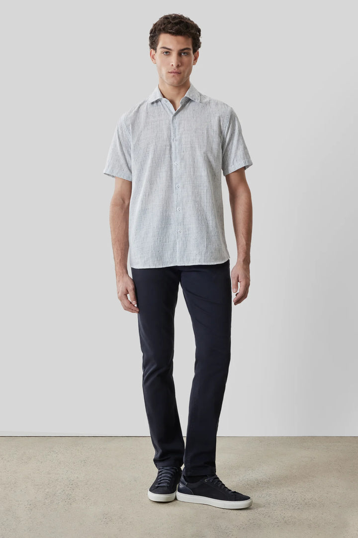 DAXTON WOVEN SHIRT (BLUE) - ROBERT BARAKETT