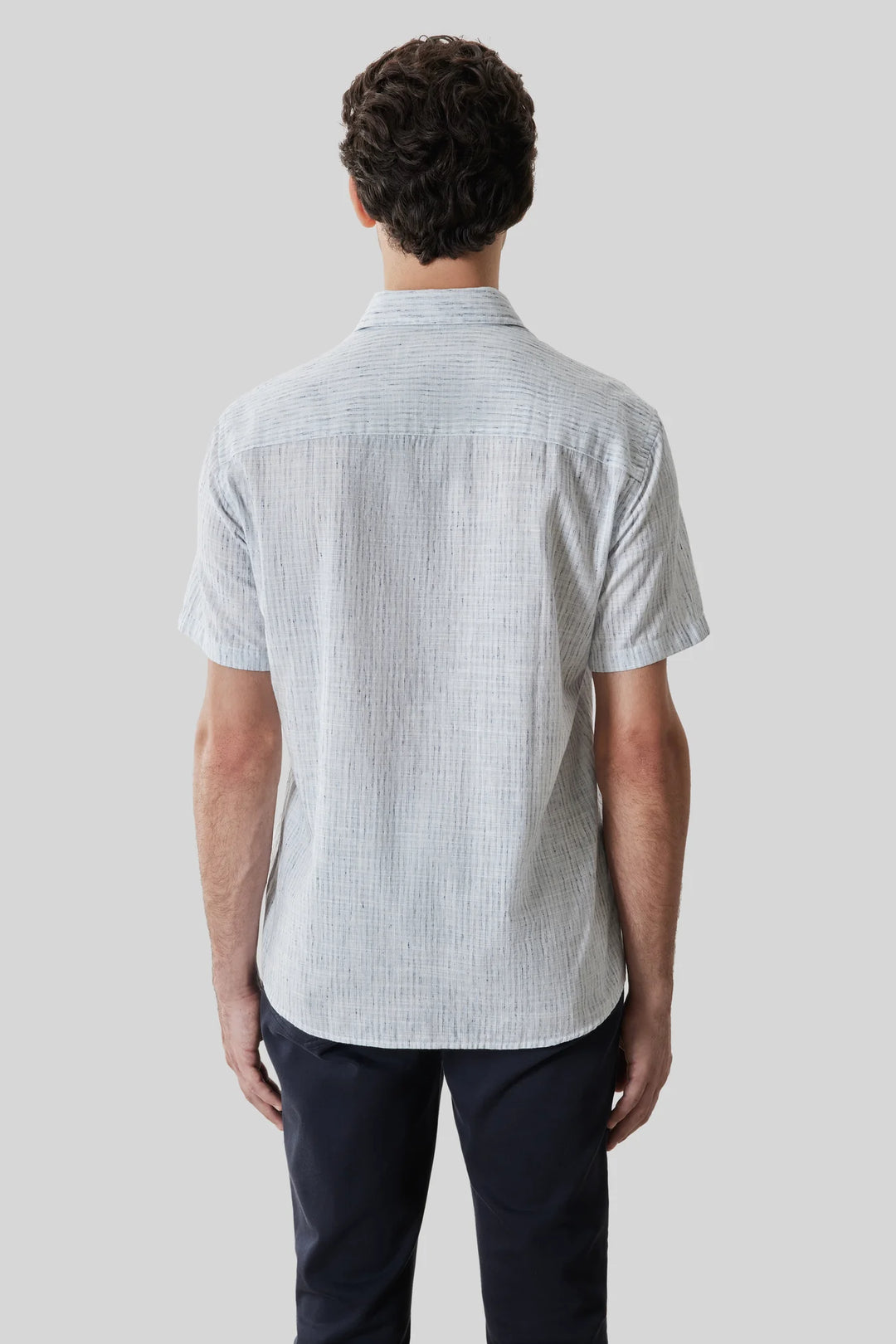 DAXTON WOVEN SHIRT (BLUE) - ROBERT BARAKETT