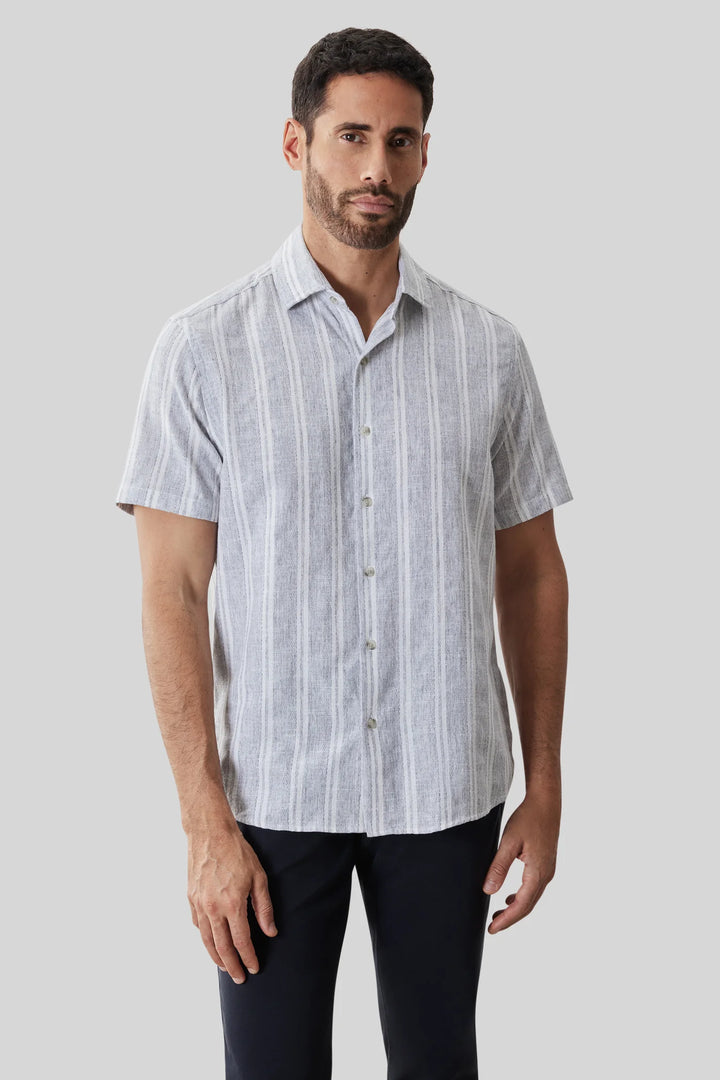 DAIKI WOVEN SHIRT (BLUE) - ROBERT BARAKETT