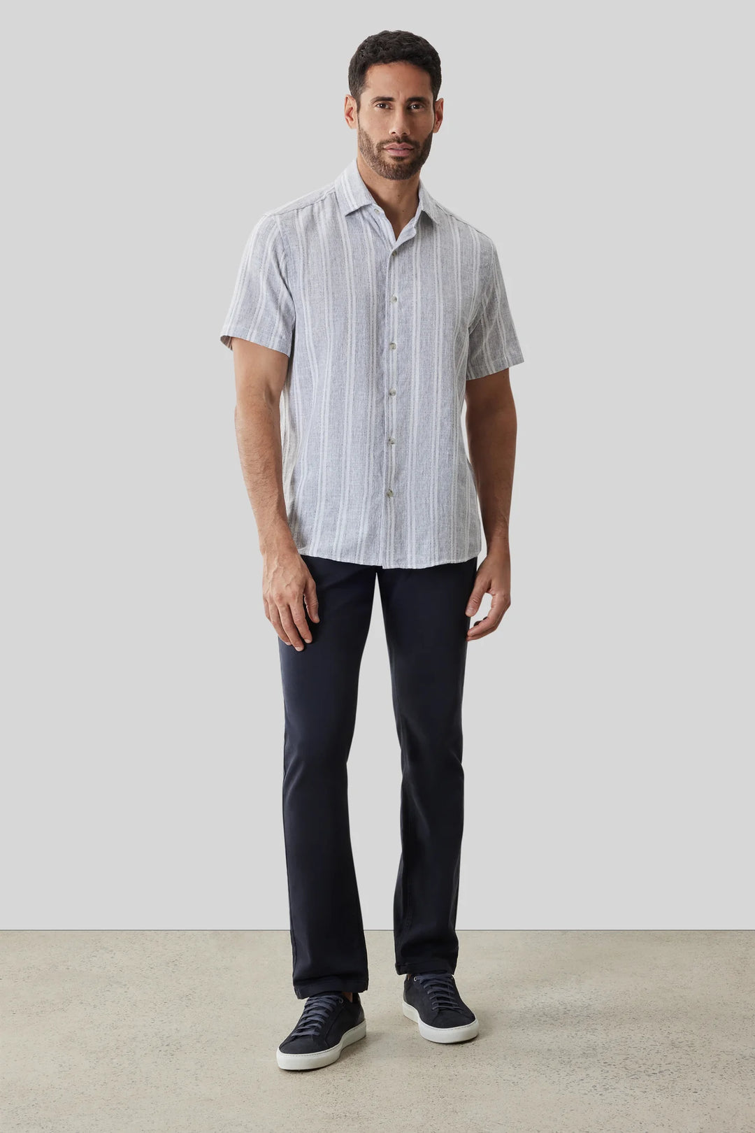 DAIKI WOVEN SHIRT (BLUE) - ROBERT BARAKETT