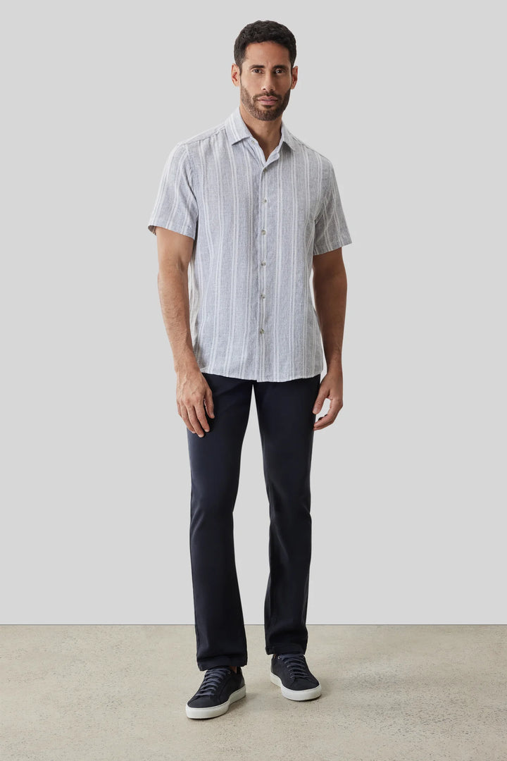 DAIKI WOVEN SHIRT (BLUE) - ROBERT BARAKETT