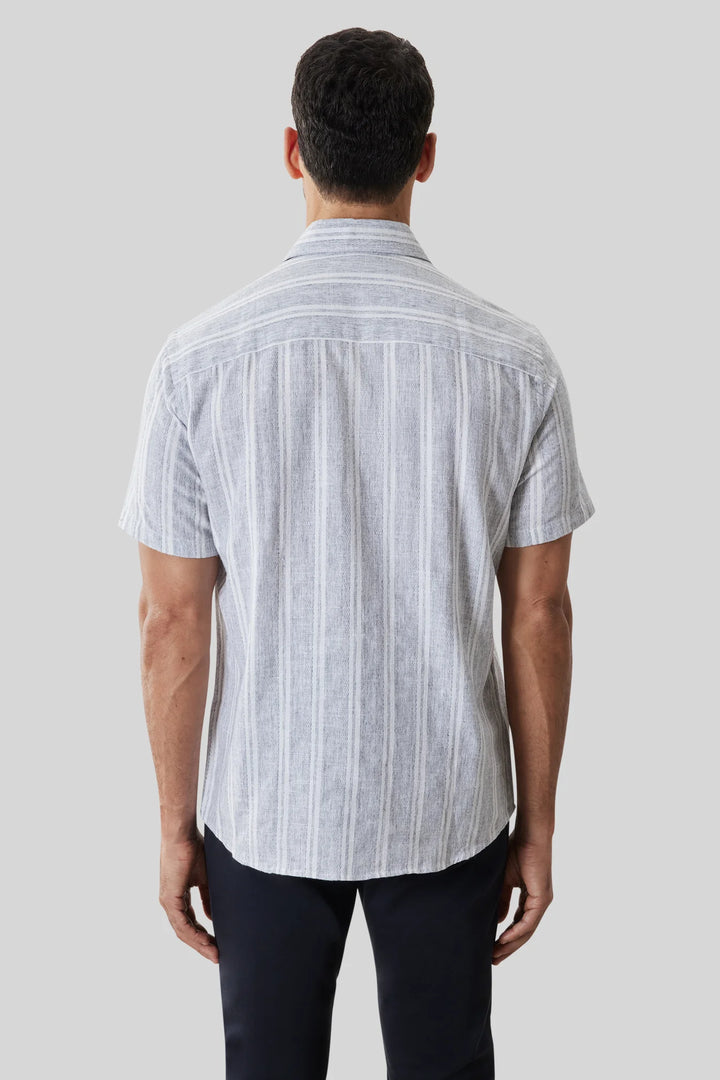 DAIKI WOVEN SHIRT (BLUE) - ROBERT BARAKETT