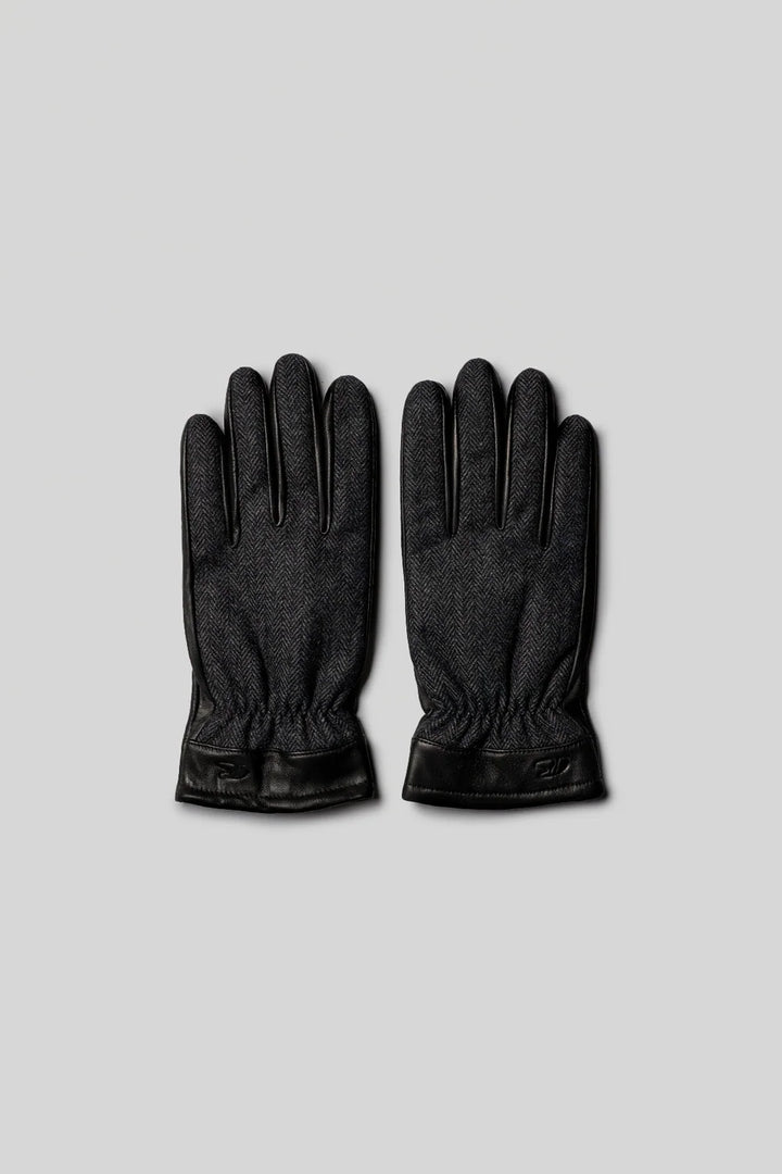 WEBER HERRINGBONE GLOVES (BLACK) - ROBERT BARAKETT