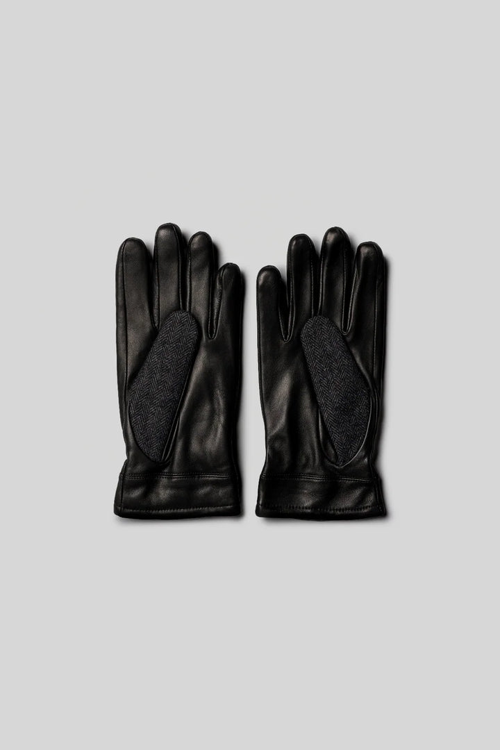 WEBER HERRINGBONE GLOVES (BLACK) - ROBERT BARAKETT