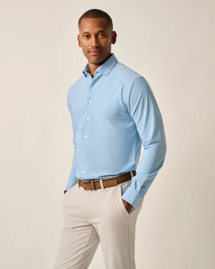 TRAVIS BUTTON UP SHIRT (BLUE) - JOHNNIE-O