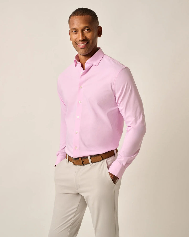 TRAVIS BUTTON UP SHIRT (PINK) - JOHNNIE-O
