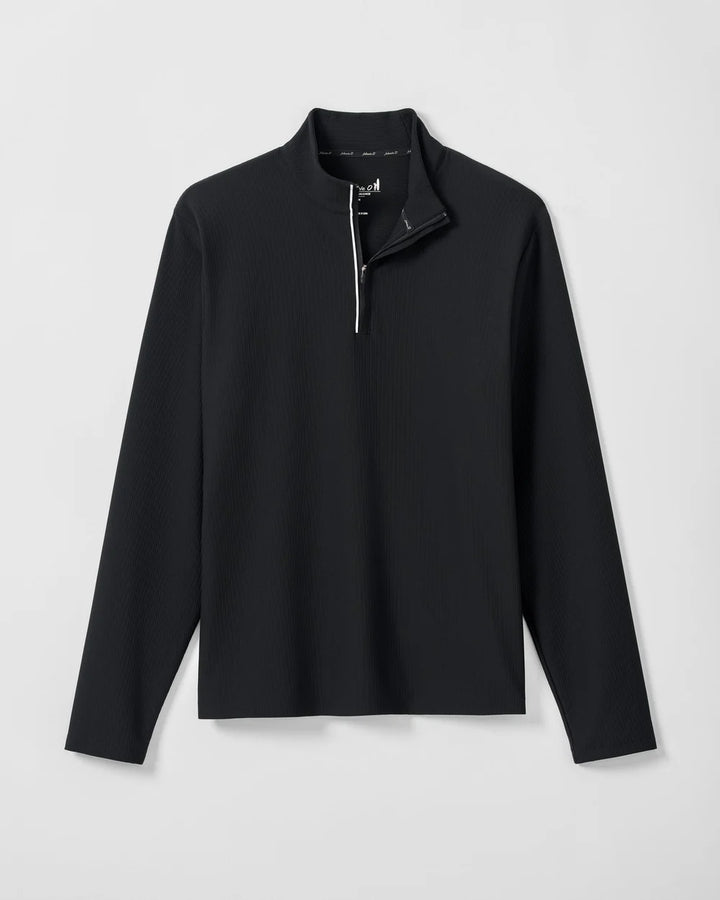 HOPPIN' 1/4 ZIP PULLOVER (BLACK) - JOHNNIE-O