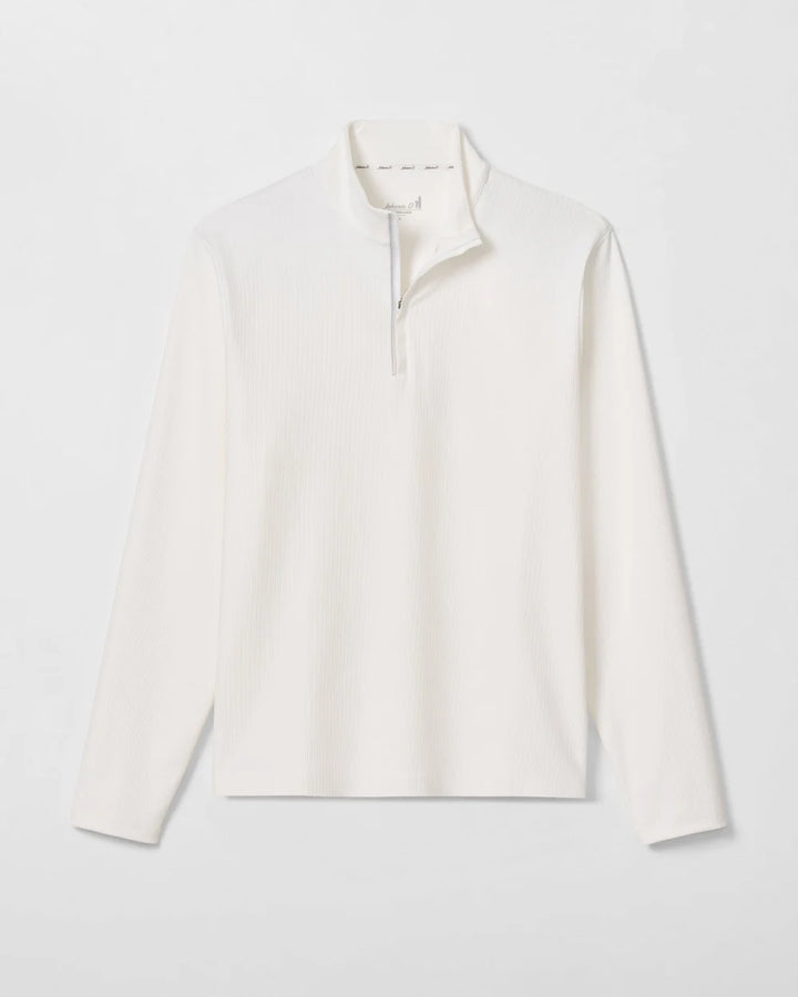 HOPPIN' 1/4 ZIP PULLOVER (WHITE) - JOHNNIE-O