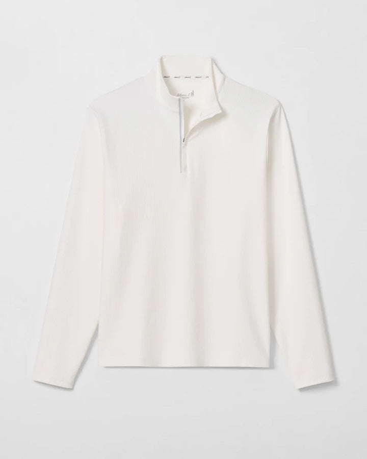 HOPPIN' 1/4 ZIP PULLOVER (WHITE) - JOHNNIE-O