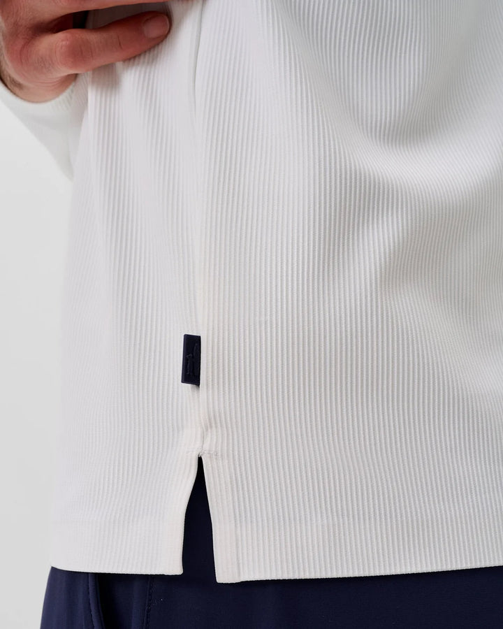 HOPPIN' 1/4 ZIP PULLOVER (WHITE) - JOHNNIE-O
