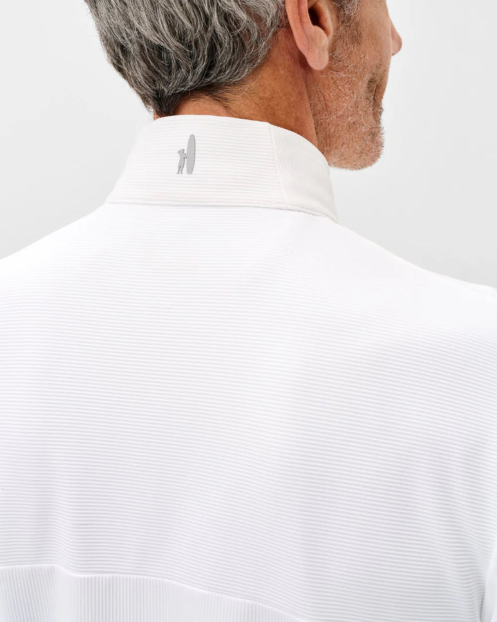HOPPIN' 1/4 ZIP PULLOVER (WHITE) - JOHNNIE-O