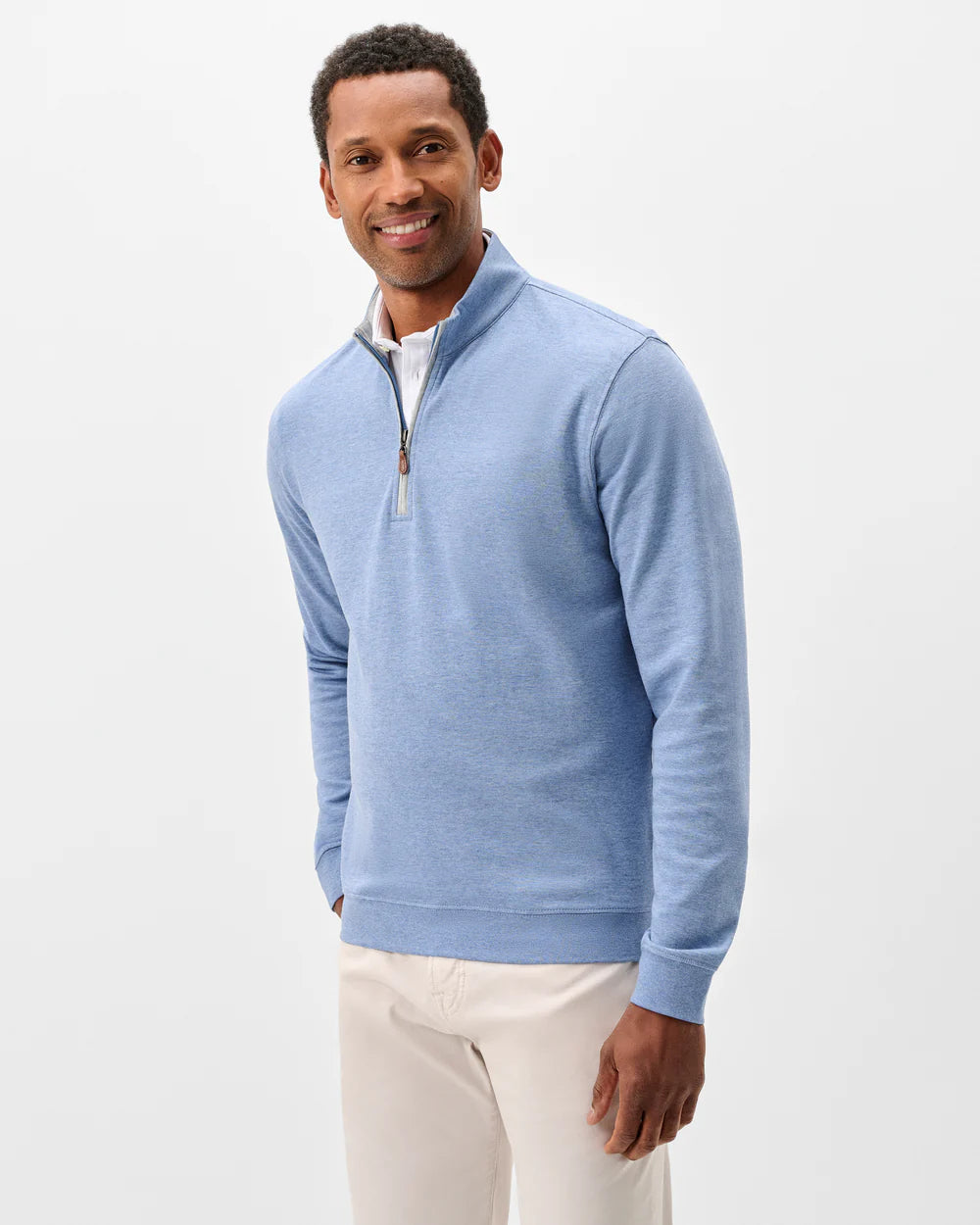 SULLY 1/4 SWEATER (BLUE)- JOHNNIE-O