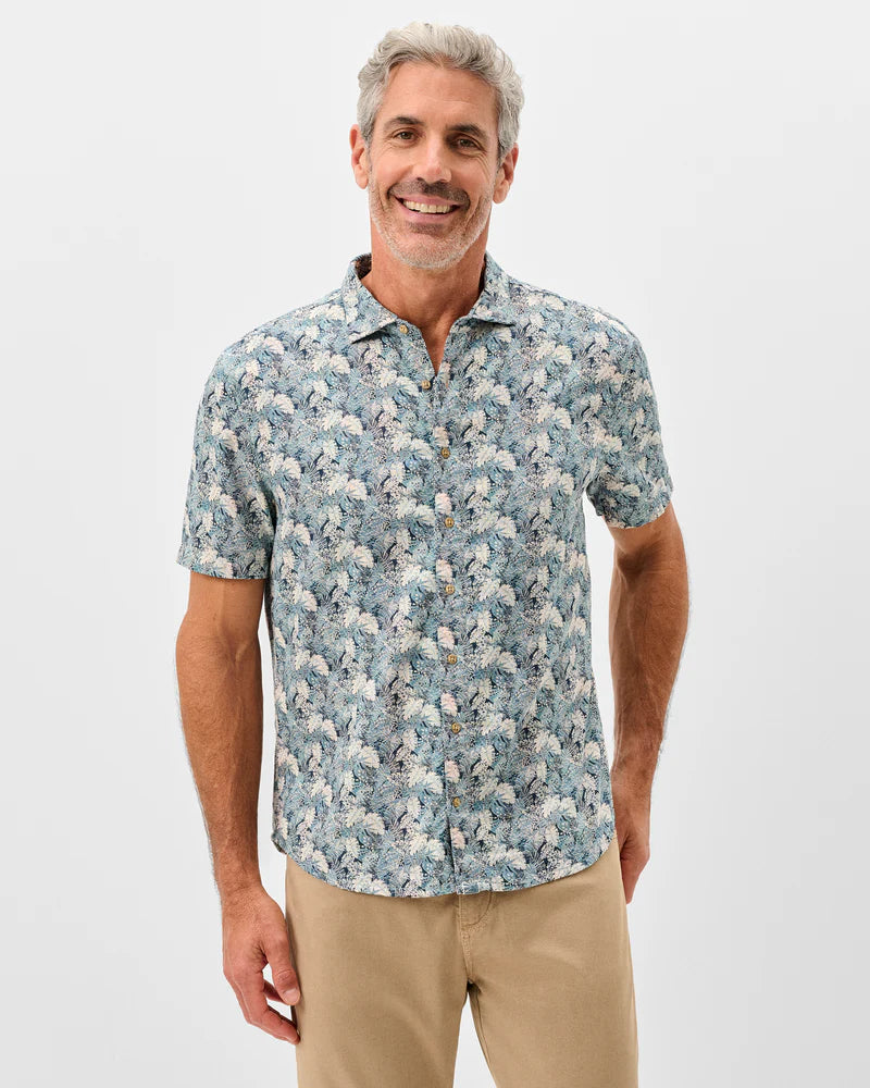 RAGLAND BUTTON UP SHIRT (WAKE) - JOHNNIE-O