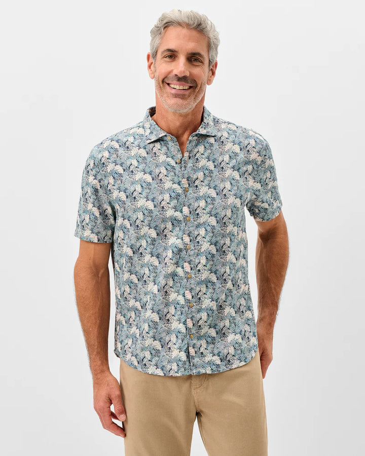RAGLAND BUTTON UP SHIRT (WAKE) - JOHNNIE-O