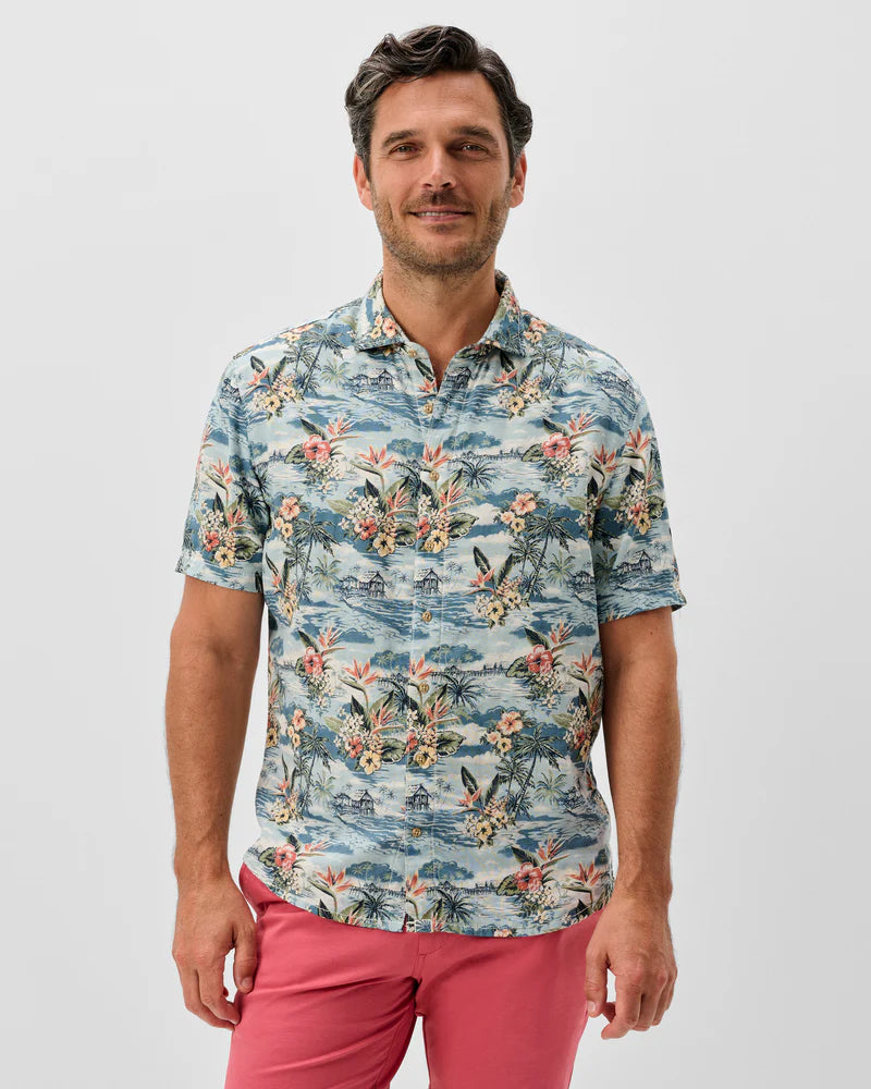 ALMANZO BUTTON UP SHIRT (LAGUNA) - JOHNNIE- O