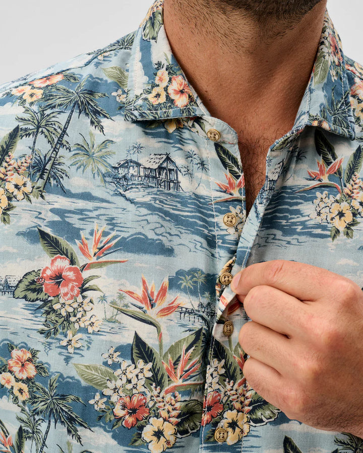 ALMANZO BUTTON UP SHIRT (LAGUNA) - JOHNNIE- O