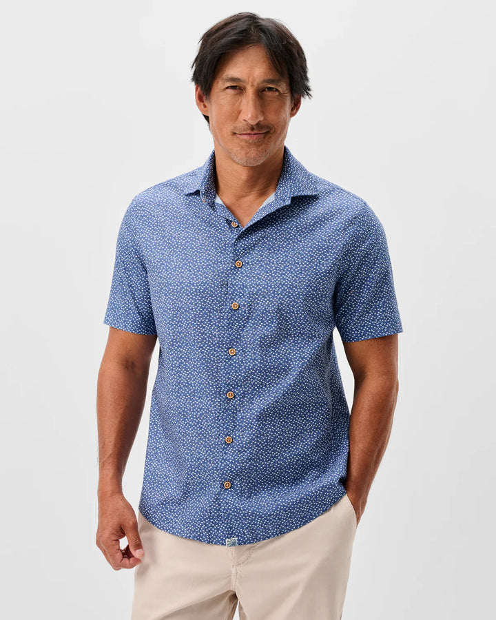 PATEL BUTTON DOWN SHIRT (NAVY) - JOHNNIE-O