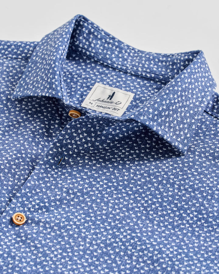 PATEL BUTTON DOWN SHIRT (NAVY) - JOHNNIE-O