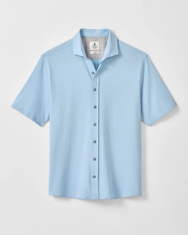 KNIT BUTTON DOWN SHIRT (SKY) - JOHNNIE-O