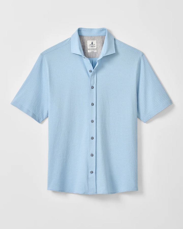 KNIT BUTTON DOWN SHIRT (SKY) - JOHNNIE-O