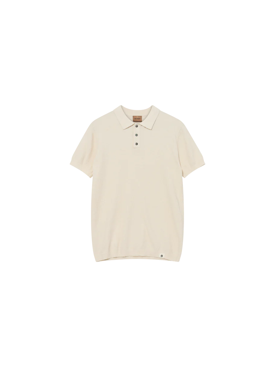 KYLE BOUCLE POLO (ECRU) - MOS MOSH GALLERY