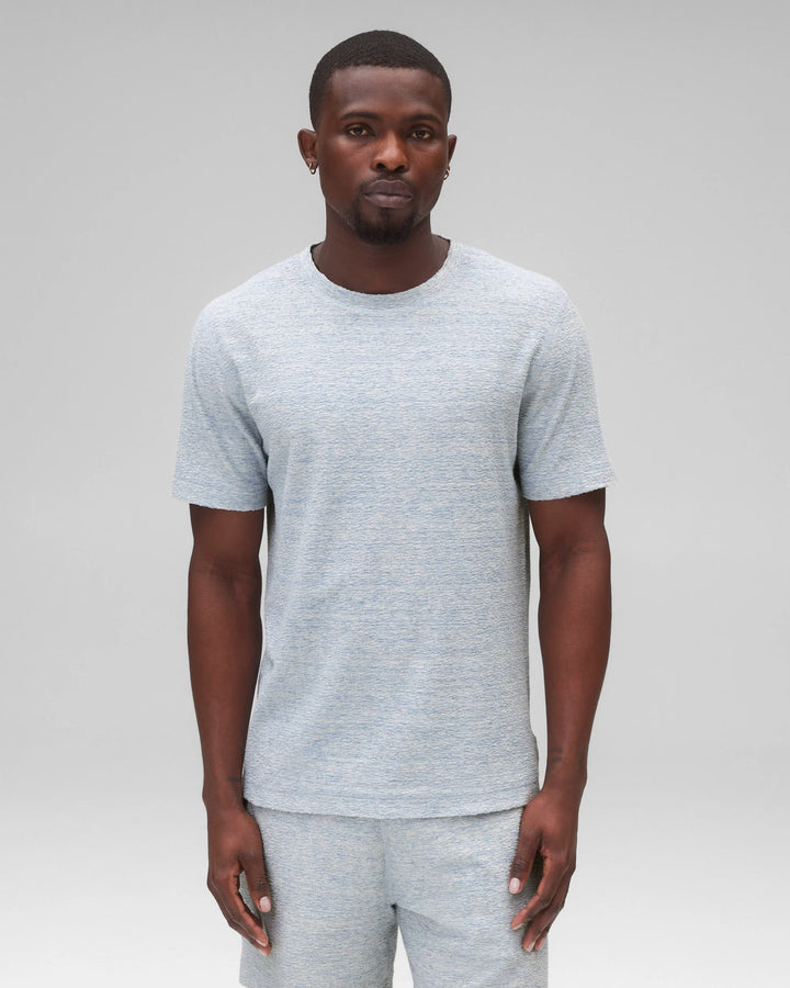 TEXTURED TERRY T-SHIRT (STATIC BLUE) - REIGNING CHAMP