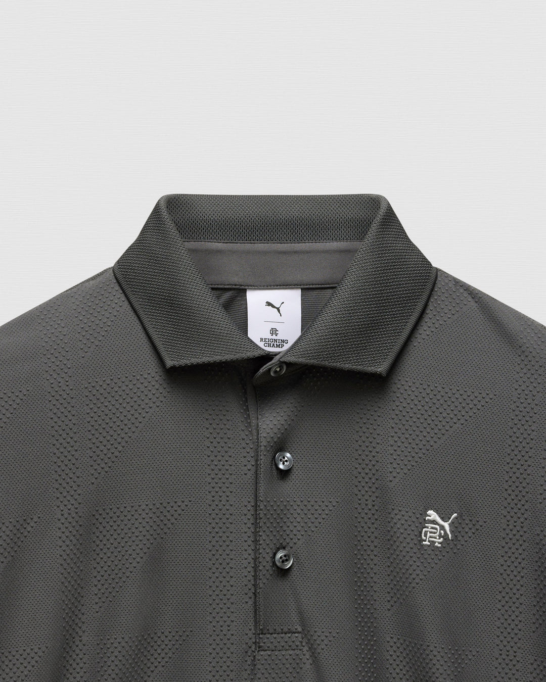 PUMA X RC MATTR JACQUARD POLO (DUSKY GRAY) - REIGNING CHAMP
