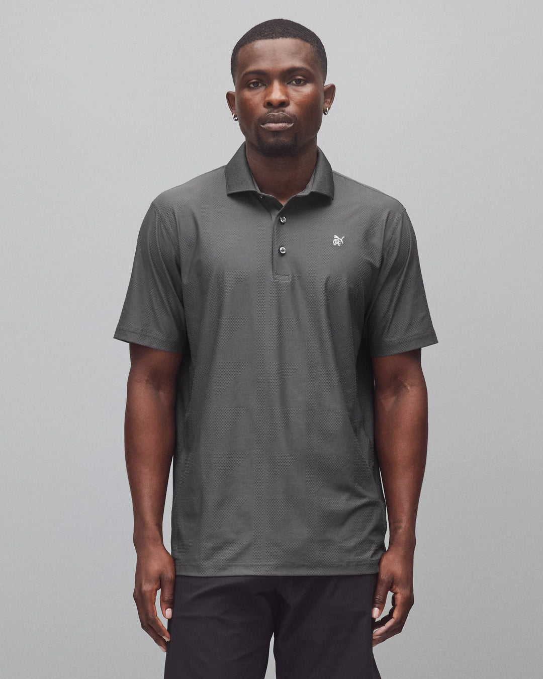 PUMA X RC MATTR JACQUARD POLO (DUSKY GRAY) - REIGNING CHAMP