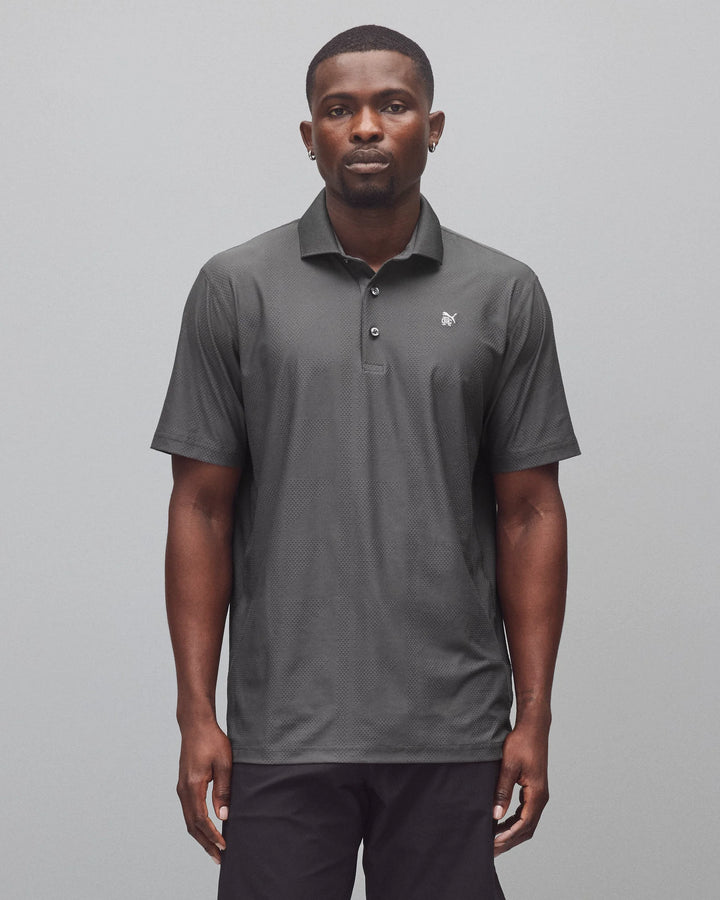 PUMA X RC MATTR JACQUARD POLO (DUSKY GRAY) - REIGNING CHAMP
