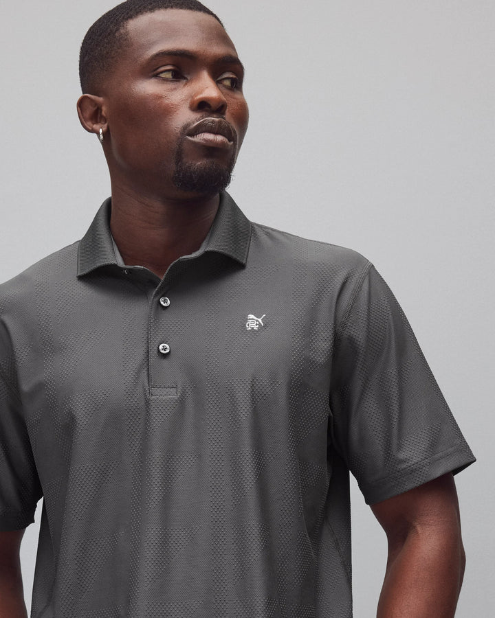 PUMA X RC MATTR JACQUARD POLO (DUSKY GRAY) - REIGNING CHAMP