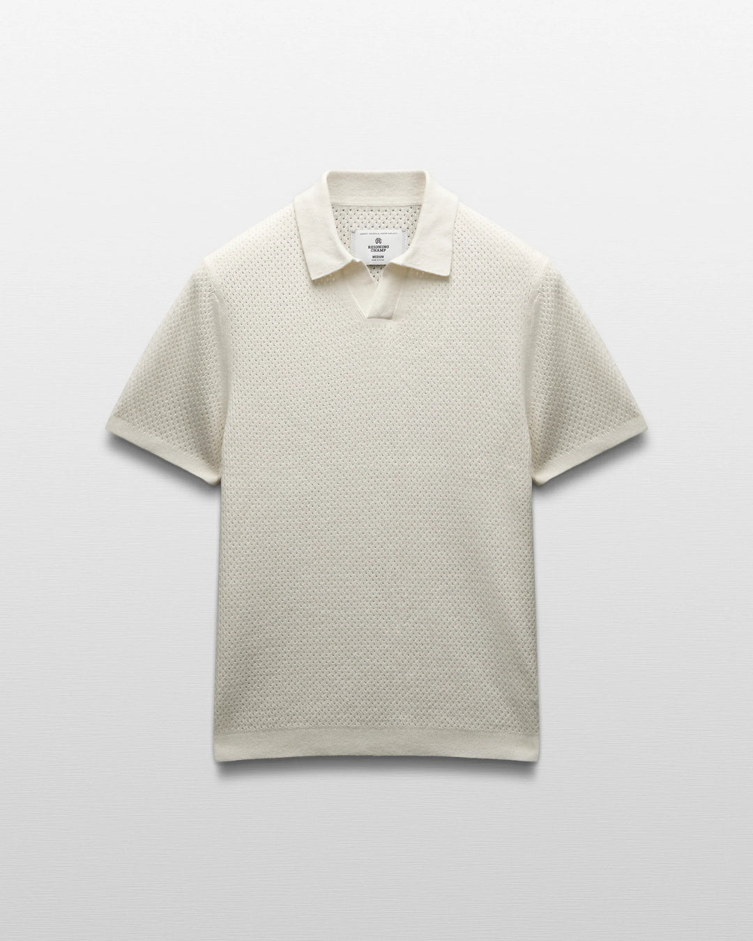 COTTON LINEN VICTOR POLO (IVORY) - REIGNING CHAMP
