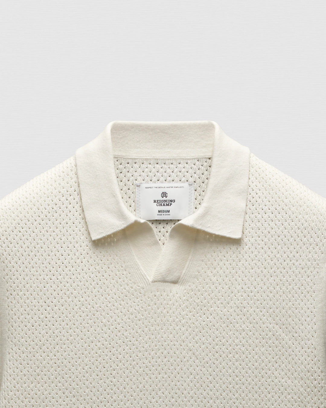 COTTON LINEN VICTOR POLO (IVORY) - REIGNING CHAMP