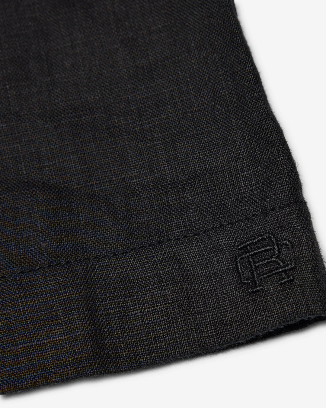 LINEN RETREAT CAMP SHIRT (BLACK) - REIGNING CHAMP