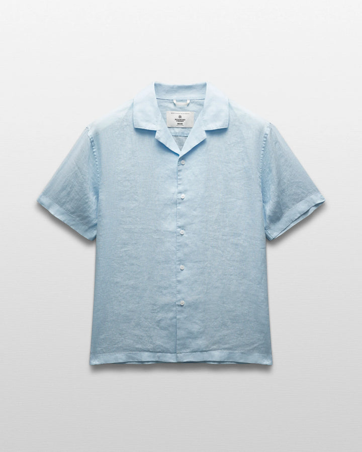 LINEN RETREAT CAMP SHIRT (LIGHT BLUE) - REIGNING CHAMP