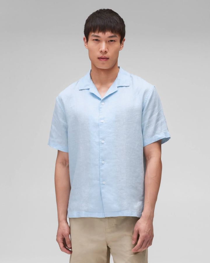 LINEN RETREAT CAMP SHIRT (LIGHT BLUE) - REIGNING CHAMP