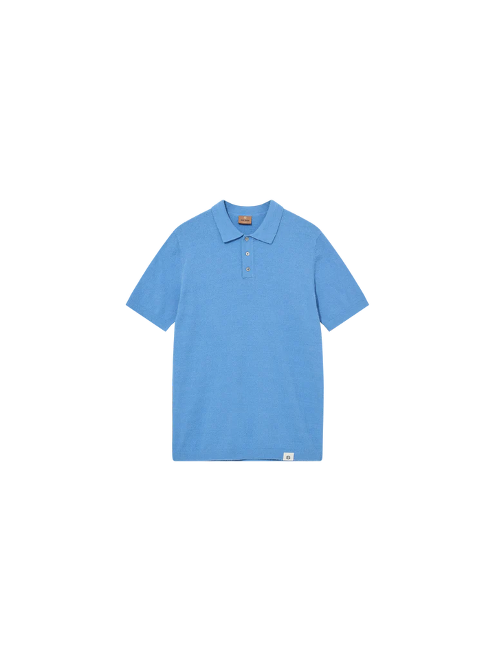 KYLE BOUCLE POLO (LAKE BLUE) - MOS MOSH GALLERY
