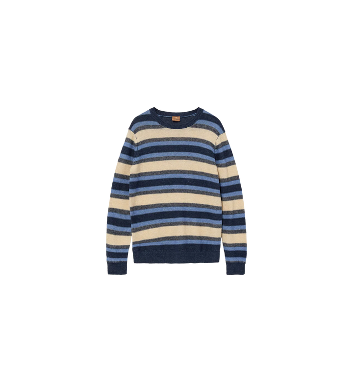 LAPORTE LINEN CREWNECK KNIT (NAVY) - MOS MOSH GALLERY