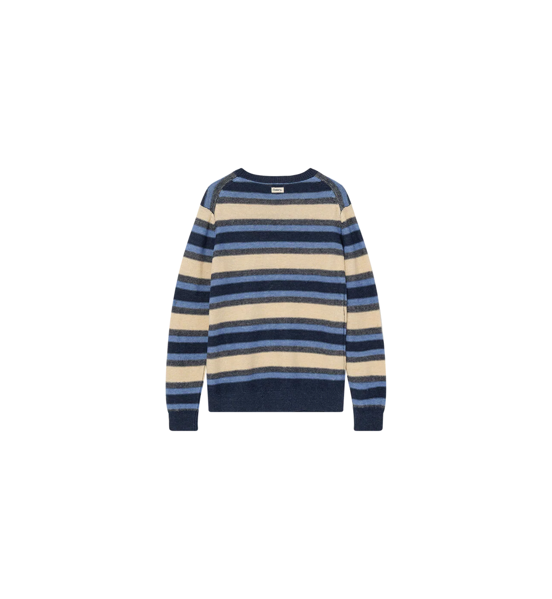 LAPORTE LINEN CREWNECK KNIT (NAVY) - MOS MOSH GALLERY