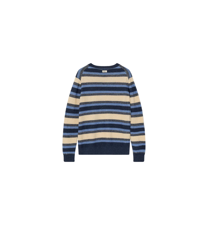 LAPORTE LINEN CREWNECK KNIT (NAVY) - MOS MOSH GALLERY