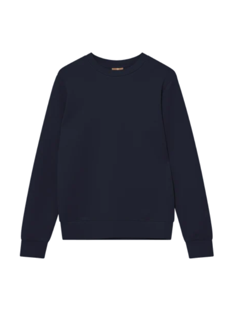 ABEL CREW NECK SWEAT (NAVY) - MOS MOSH GALLERY