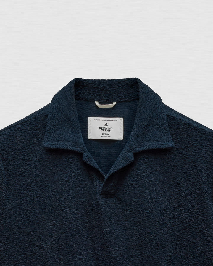 TEXTURED TERRY POLO (NAVY) - REIGNING CHAMP
