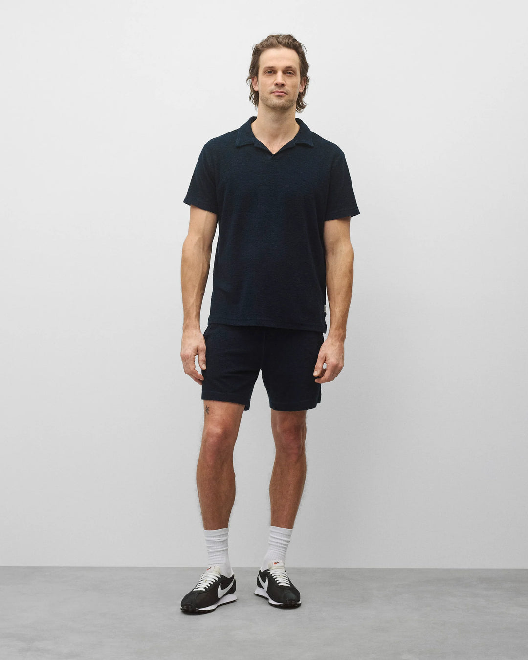 TEXTURED TERRY POLO (NAVY) - REIGNING CHAMP