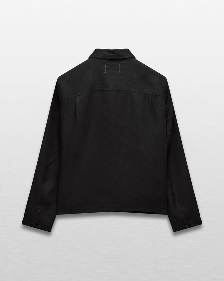 LINEN VENUE JACKET (BLACK) - REIGNING CHAMP