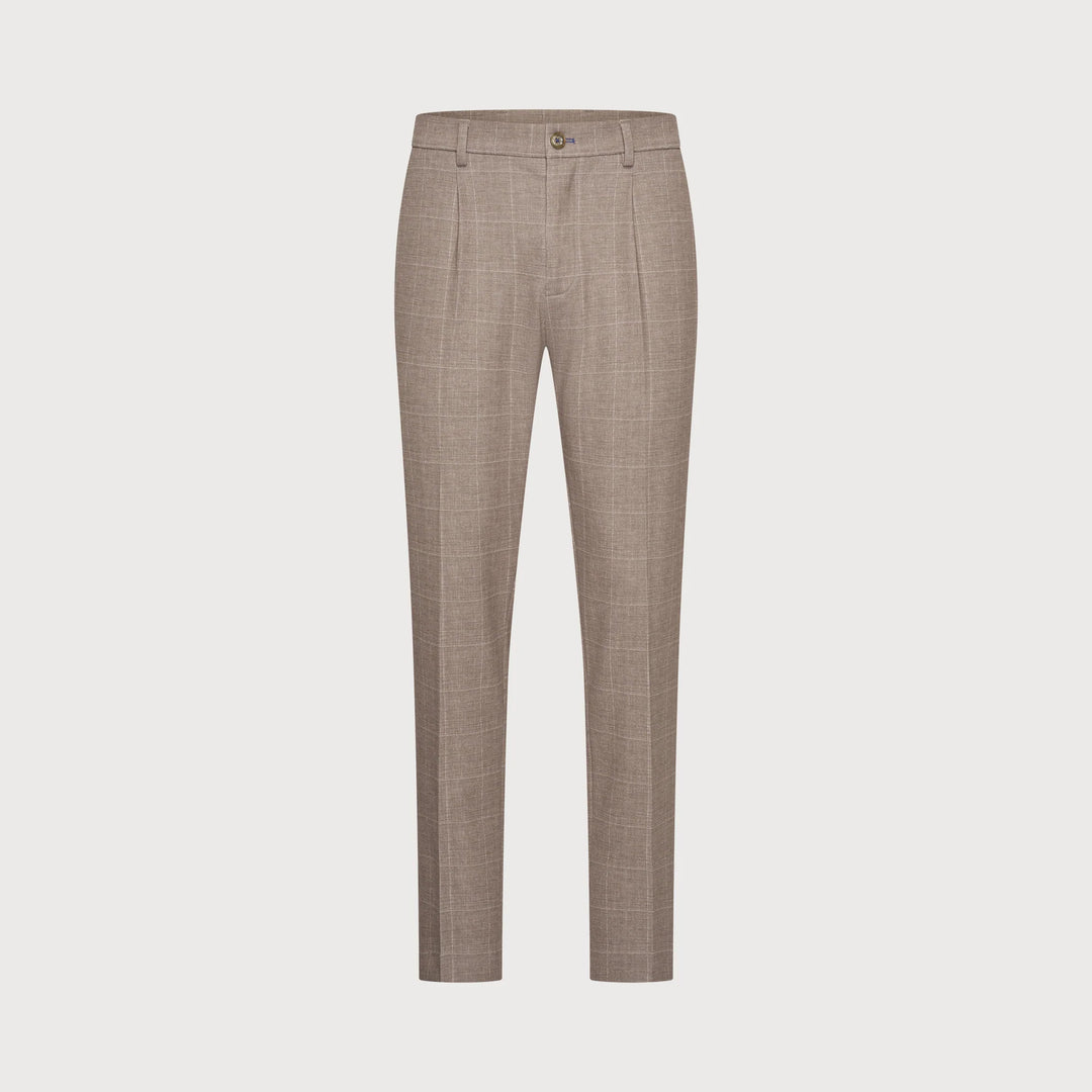 STEVEN CHECK PANT (TAUPE) - BLUE INDUSTRY