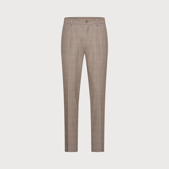 STEVEN CHECK PANT (TAUPE) - BLUE INDUSTRY